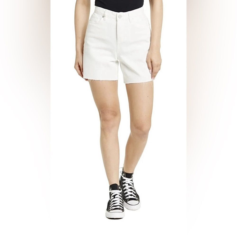 BlankNYC The Warren High Rise Shorts White NEW 30 Waist